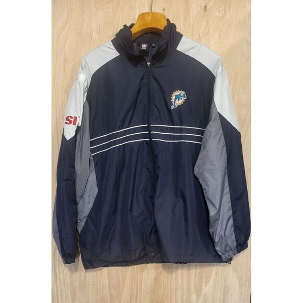 Miami Dolphins SI XXL Full Zip Windbreaker Dunbrooke Jacket NFL Team Apparel.